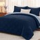 downluxe Comforter Set Reversible Bedding Sets, Blue/Sapphire, Twin