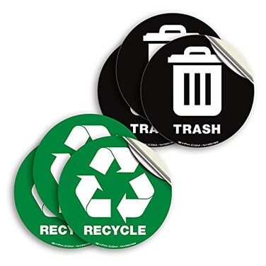 iSYFIX Recycle Sticker for Trash Can, 6 Pack, 5 inch