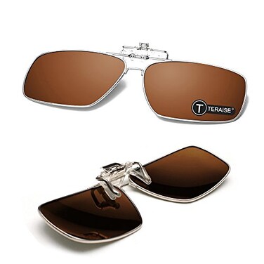 TERAISE Polarized Clip on Sunglasses with Flip Up Function Suitable Driving