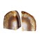 AMOYSTONE Natural Agate Bookends Solid Stone Book Ends for Study Shelves