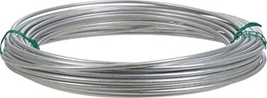 OOK Solid Steel Utility Wire, 9 Gauge x 50ft, 1 Coil, Silver