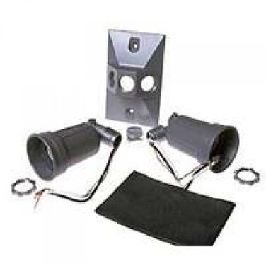 BELL Hubbell-Bell 5621-5 Rectangular Cover 75-100-Watt Combination Lampholders, Gray, 2 Pack