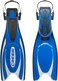 Cressi Frog Plus Adjustable Open Heel Fins, Blue/Silver, M/L