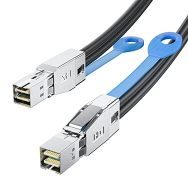 10Gtek SFF-8644 to SFF-8644 12G Mini SAS HD Cable, 100-Ohm, 1m/3.3ft
