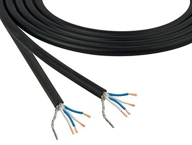 CANARE L-4E6S Microphone Cable, Quad Core, Black Bulk ,40 feet