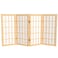 Red Lantern 2 ft. Short Desktop Window Pane Shoji Screen - Natural - 4 Panels