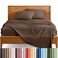 Bare Home Split King Sheet Set - 1800 Ultra-Soft ,Split King, Cocoa