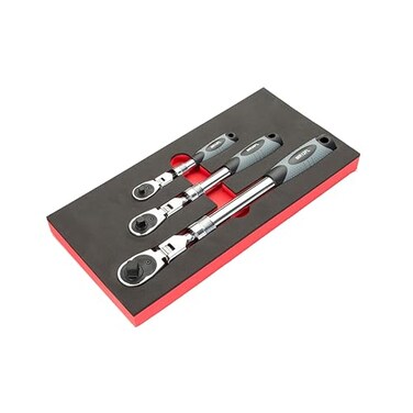 EZRED MR482FL 3-Piece Extendable Ratchet Set,Silver