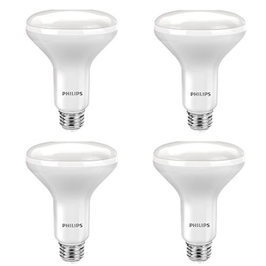 Philips LED Dimmable BR30 Light Bulb: 650-Lumen, 2700-Kelvin, 9-Watt ,65-Watt Equivalent, E26 Base, Soft White, 4-Pack