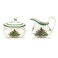 Spode Christmas Tree SugarCreamer Set - 16oz Sugar Bowl with Lid8oz Creamer - Fine Earthenware Holiday TeaCoffee Serving Set - Dishwasher Safe Festive Tableware