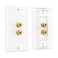 Cable Matters 2-Pack Speaker Wire Wall Plate, 2 Posts, White