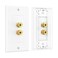 Cable Matters 2-Pack Speaker Wire Wall Plate, 2 Posts, White