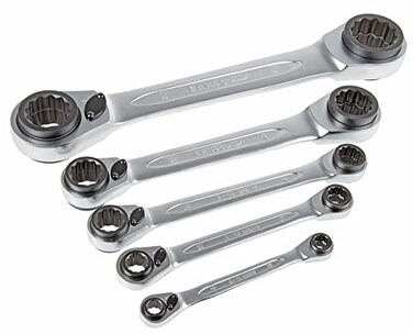 Bahco S4RM Series Reversible Ratchet Spanners Set5 PieceReversible