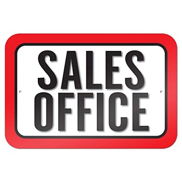 GRAPHICSMORE Sales Office 9" x 6" Metal Sign