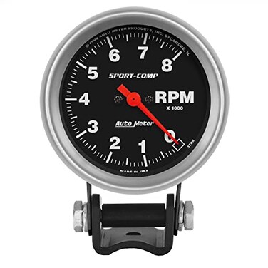 Auto Meter 3708 Sport-Comp Mini Competition Tachometer,2.625 in.