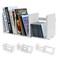 MyGift White Wood Desktop Bookshelf Organizer, Expandable Adjustable Rack