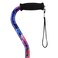 NOVA Designer Walking Cane with Offset Handle, Lightweight Adjustable Walking Stick with Carrying Strap,Maui Flowers Design