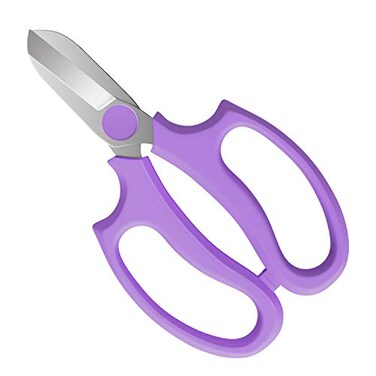 Housolution Flower Scissors, Premium Steel Garden Pruning Shears, Purple