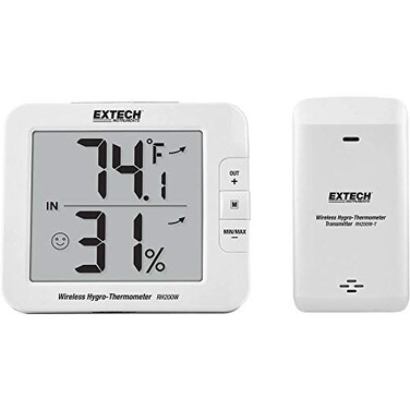 Extech RH200W Wireless Indoor/Outdoor Hygro-Thermometer Indicator