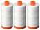 Aurifil 3-PACK - 50WT - White, Solid - Mako Cotton Thread - 1422Yds EACH