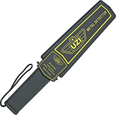 Uzi Handheld Portable Metal Detector Wand for Adults, High Adjustable Sensitivity, Security Scanner, One Switch Operation, Sharp Audible Alarm, Vibrate Mode, Detects Hidden WeaponsMetal Objects