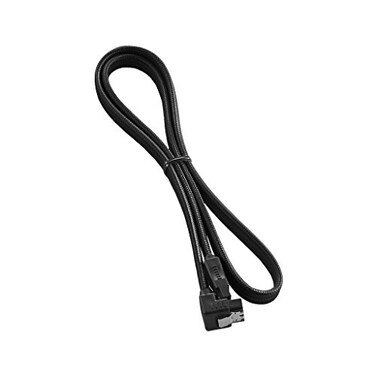 CableMod ModFlex Sleeved Right Angle SATA 3 Cable ,Black, 60cm