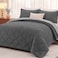 downluxe Comforter Set Reversible Bedding Sets, Charcol/Grey, Queen