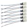 Speller 6pcs G9 Base Socket Ceramic Lamp Holder Halogen Lamp Holder with 9" Leads G9 Connector LED Aging Test Lamp Bracket