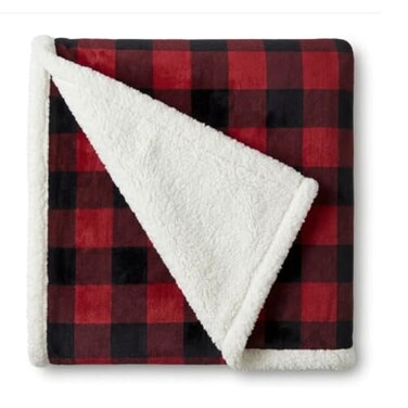 Eddie Bauer - Sherpa Reverse Throw Blanket for Bed or Couch, 50 x 60