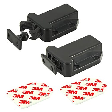Junrbx Cabinet latches,Push Latch, Rebound self-Locking Device, with Automatic pop-up Function Cabinet Lock, Prevent The Door from Sliding, Convenient and Practical, Easy to Install. ,2 Pack