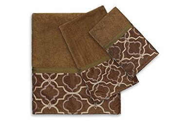 Popular Bath Bath Towels, Spindle Collection, 3-Piece Set, Gold