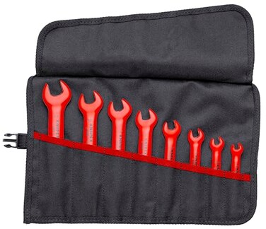 KNIPEX 98 99 13 S4 8 Piece 1,000V Sae Insulated Open End Wrench Set