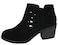 Soda Girl's Triangle Cutout Side Chunky Stacked Heel Ankle Boot ,Black, numeric2
