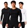 DEVOPS 3 Pack Men's Cool Dry Compression Baselayer Long Sleeve Shirts Top
