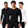 DEVOPS 3 Pack Men's Cool Dry Compression Baselayer Long Sleeve Shirts Top