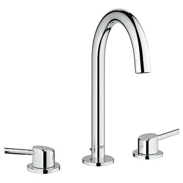 Grohe 2021700A Concetto L-Size 2-Handle 3-Hole Bathroom Faucet - 1.2 GPM, Starlight Chrome