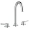 Grohe 2021700A Concetto L-Size 2-Handle 3-Hole Bathroom Faucet - 1.2 GPM, Starlight Chrome