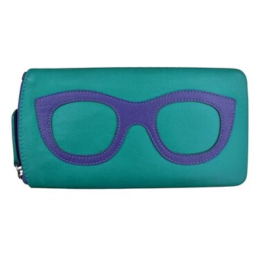 ili New York Smooth Leather Soft Eyeglass Case with RFID Blocking Lining