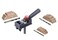 KWB DBELPROFI/Dowel JIG, Complete Set with CV Wood Drill BITS and Wooden DOWELS, Universal Drilling AID