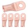 SELTERM 5pcs 2/0 AWG 5/16" Stud Heavy Duty Bare Copper Battery Wire Lugs