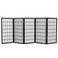 Red Lantern 3 ft. Short Window Pane Shoji Screen - Black - 5 Panels