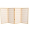 Red Lantern 3 ft. Short Window Pane Shoji Screen - Natural - 4 Panels