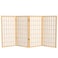 Red Lantern 3 ft. Short Window Pane Shoji Screen - Natural - 4 Panels