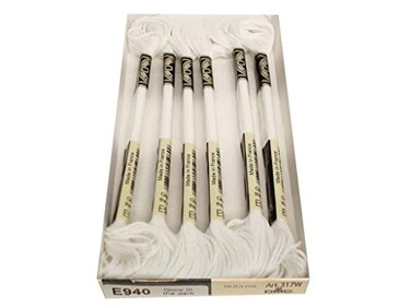 DMC Light Effects Embroidery Floss - 8.7yd - Glow in The Dark ,E940- 6/Pkg ,Glow in The Dark ,E940