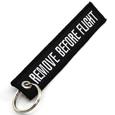 Rotary13B1 Remove Before Flight - Key Chain - Black