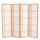 Red Lantern 5 ft. Tall Double Cross Shoji Screen - Honey - 4 Panels
