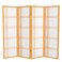 Red Lantern 5 ft. Tall Double Cross Shoji Screen - Honey - 4 Panels