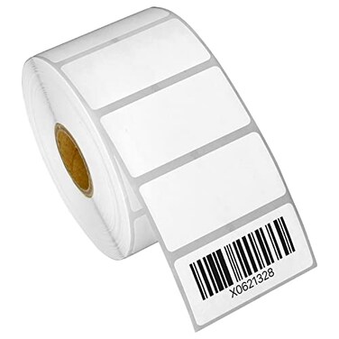 OfficeSmartLabels 2" x 1" Direct Thermal Label, 1" Core, 4 Rolls, 1300/Roll