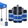 ABCCANOPY Canopy Sandbags for Instant Shelters, 140lb,Blue