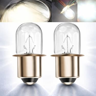 Podoy 780287001 Flashlight Bulbs Replacement S6 Shape P13.5S Base, 2 Pack